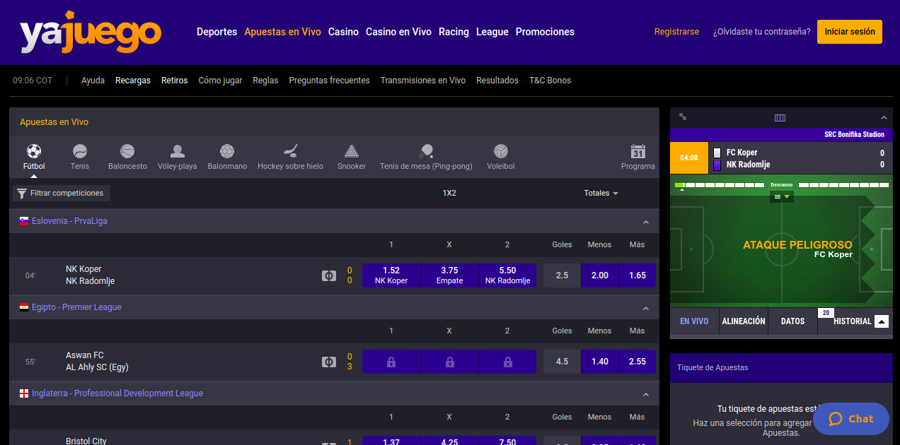 Yajuego apuestas en vivo
