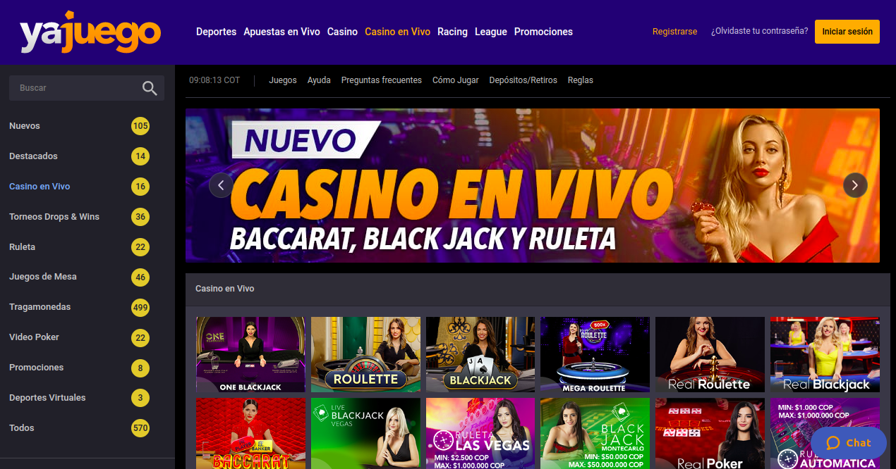 Yajuego casino en vivo